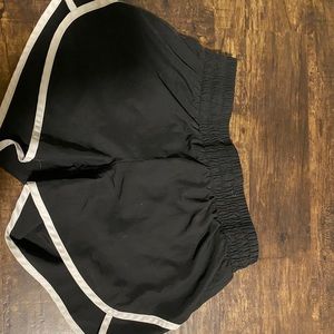 Black athletic shorts